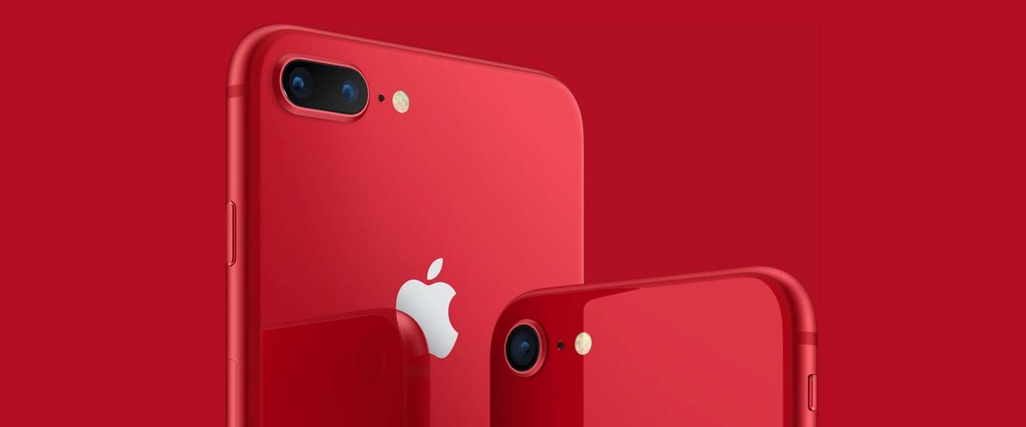 Check die mooie nieuwe rode iPhone 8 en 8 Plus