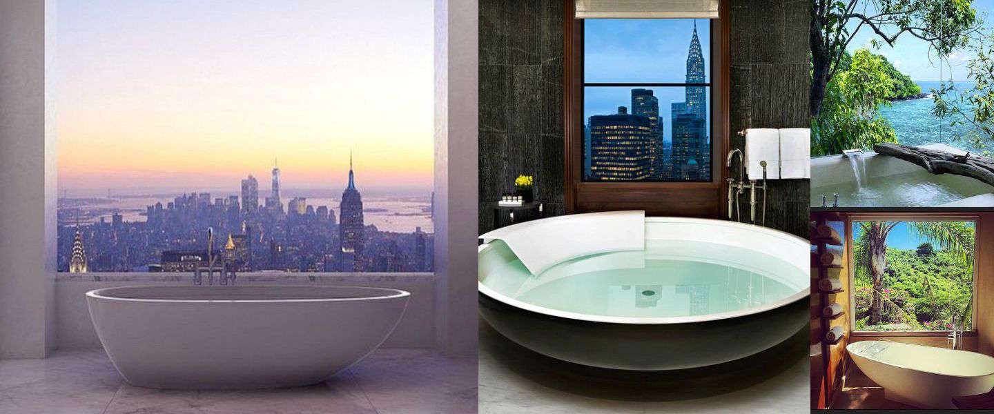 10 x badkamers met een prachtig uitzicht