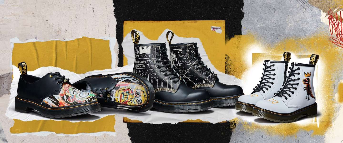 Cool: de iconische Dr. Martens zijn er nu met artwork van kunstenaar Basquiat