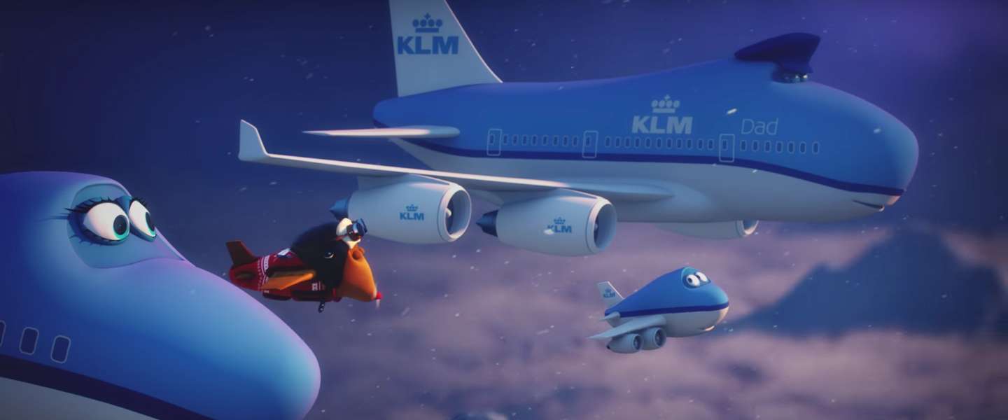 Leuke kerst animatiefilm van KLM met mascotte Bluey