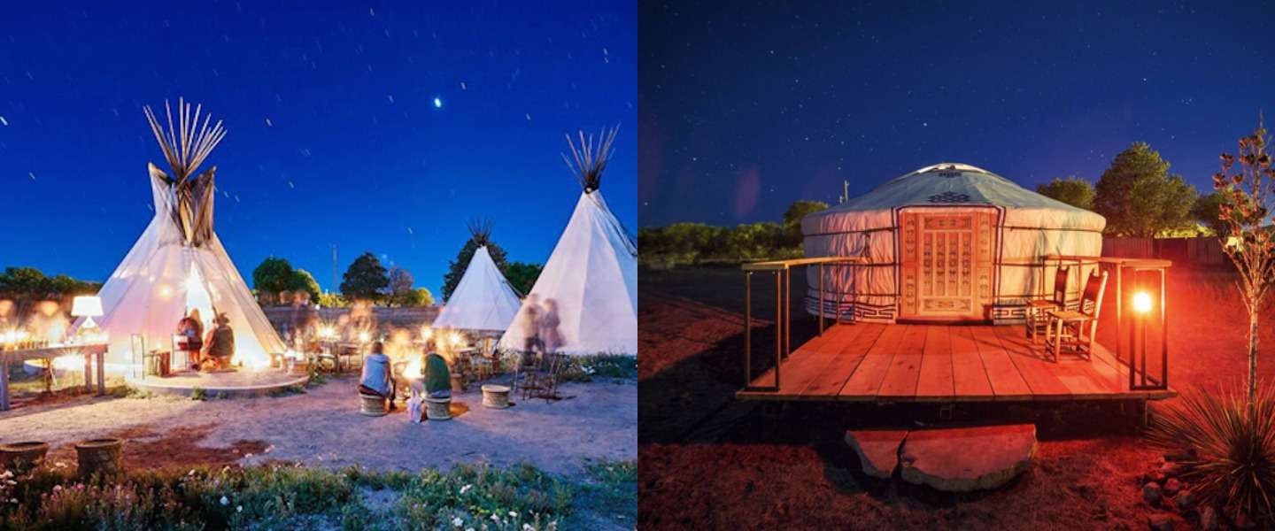 El Cosmico Hotel: slapen in een tipi tent onder de sterren