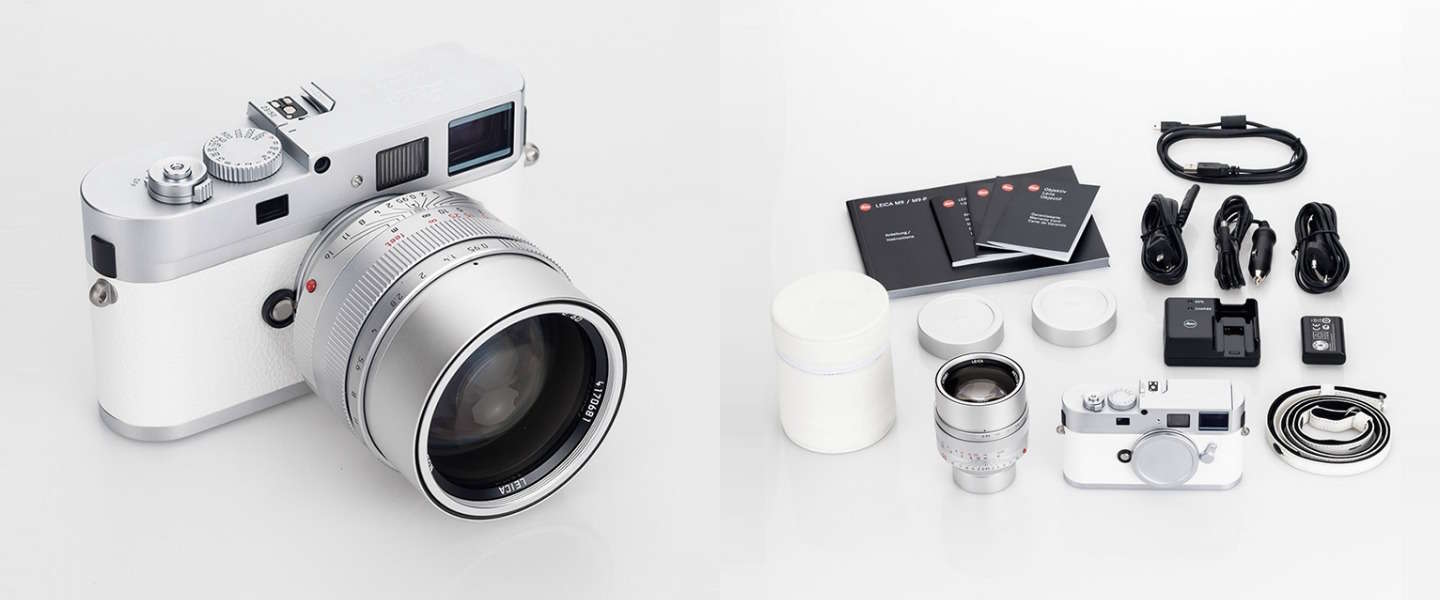 Deze prachtige witte Leica M9-P camera kost 50.000 dollar