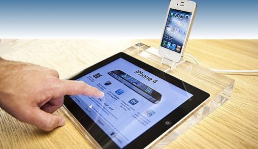 iPad 2 Display dock zoals in de Apple Store