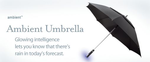 Nooit Meer je Paraplu vergeten met Ambient Umbrella