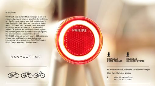 Vanmoof verlicht fiets met LED-verlichting van Philips