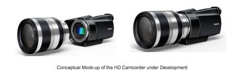 Videocamera met verwisselbare lenzen van Sony