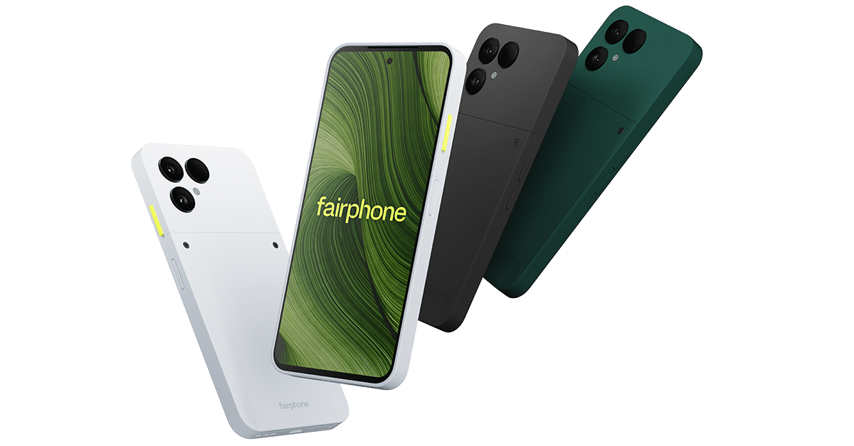De Fairphone Gen 6 verschillende kleuren