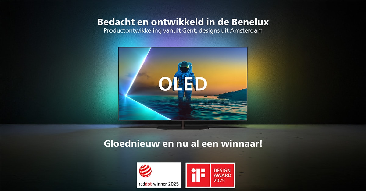 Philips oled tv met ambilight red dot design award
