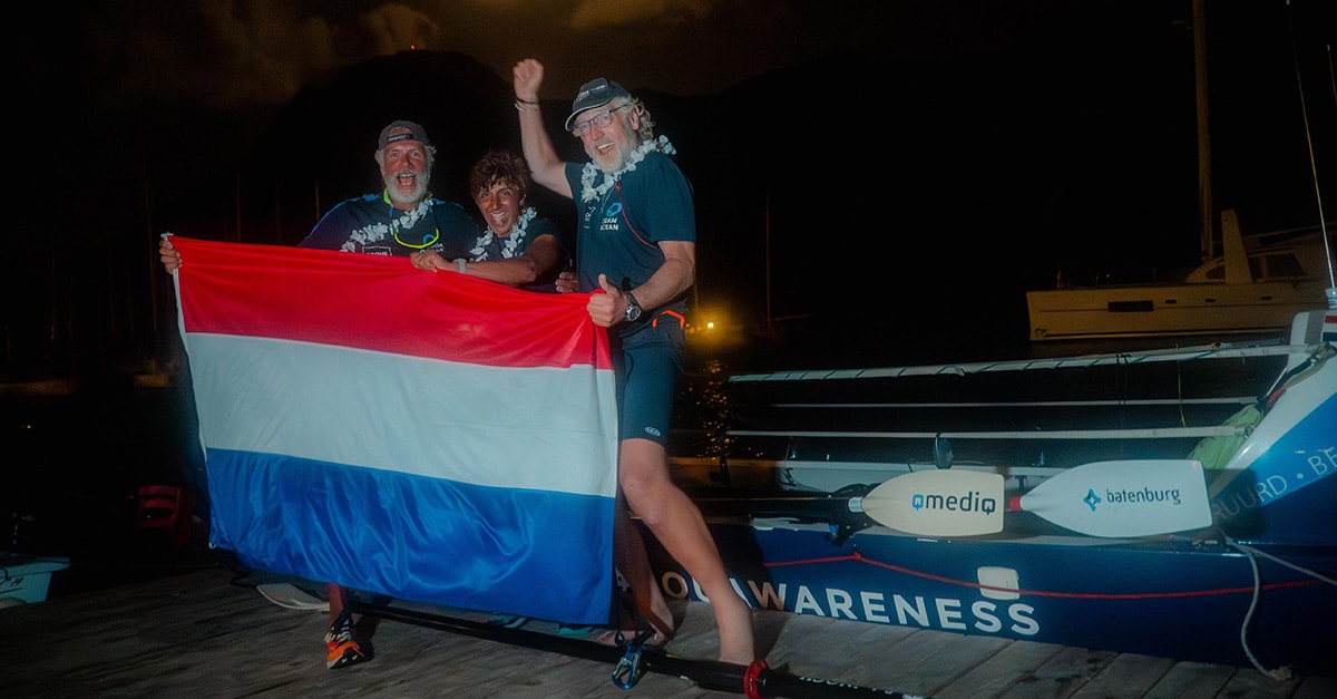 Team GROHE Ocean met Nederlandse vlag
