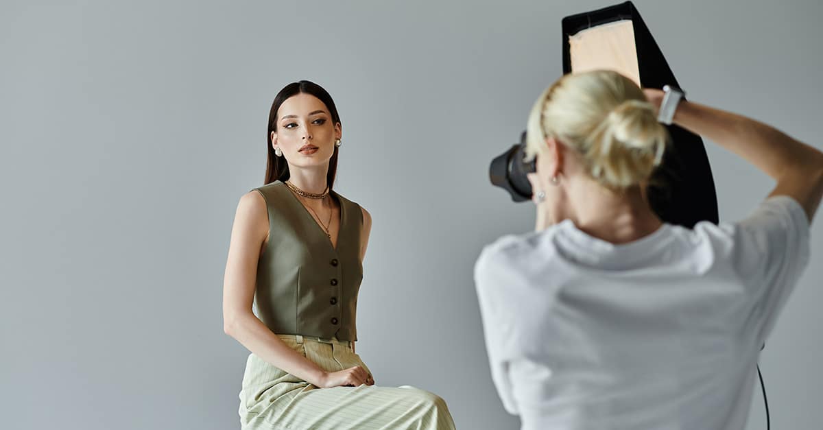 influencer vrouw fotoshoot
