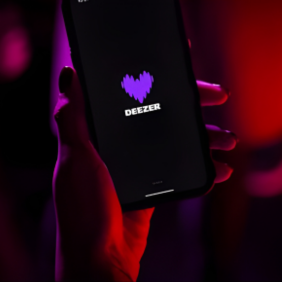 Telefoon met Deezer logo