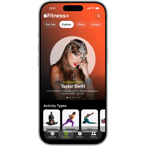 Apple Fitness+ Taylor Swift playlist
