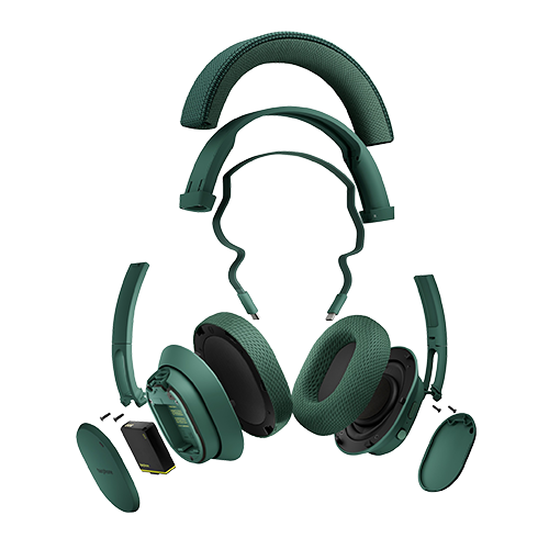 Modulaire opbouw van de Fairbuds XL