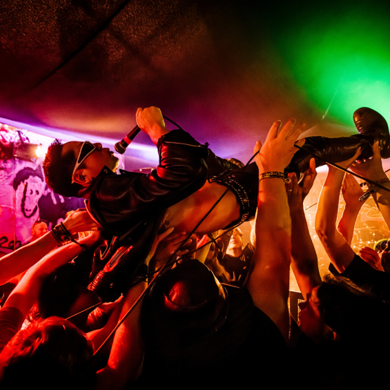 Man aan het stagediven