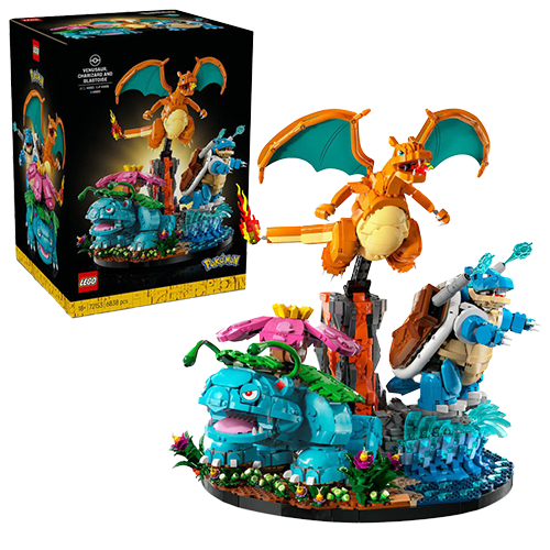 Lego set met Venusaur Charizard en Blastoise