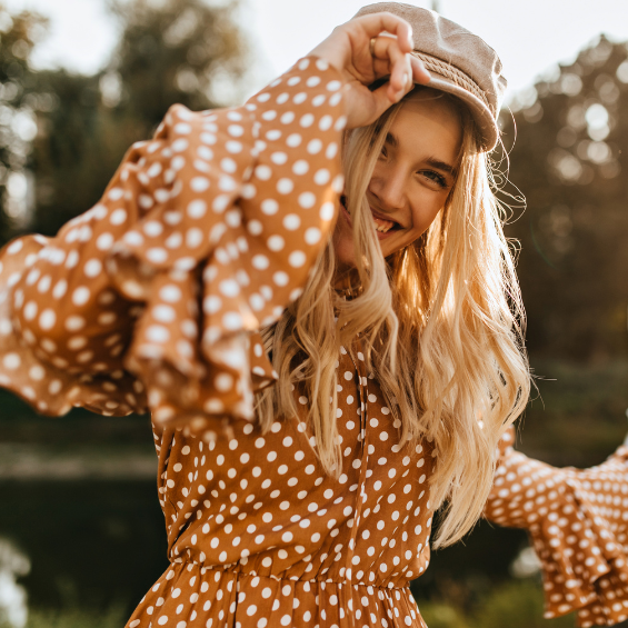 Polka dots op een jurkje